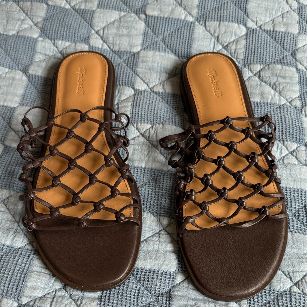 Madewell Dark Brown Leather Sandals